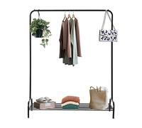 Knight Metal Garment Rack | Heavy Duty Clothes Rail & Coat Stand | Multifunctional Clothes Racks with Storage Shelves for Hanging Clothes | Freestanding Clothes Rails For Bedroom Office Shop (1-Tier)