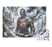 Knight Mixed Art 1000 Piece Wooden Jigsaw Puzzle,Wood,Gift Idea,Stress Relief,Impossible Challenge,Educational Toy,Home Wall Decor,Adults & Kids 14+ (75x50cm)