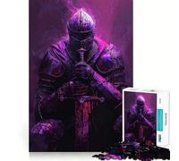 Knight of The Purple Dawn 1000 Piece Jigsaws for Adults DIY Play Firm Edge Pattern Assemble Furniture Decor (50x75cm)
