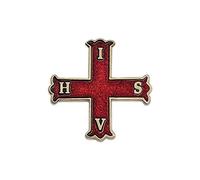 Knight of the Red Cross of Constantine Masonic Lapel Pin - [Red & Gold][1'' Tall]