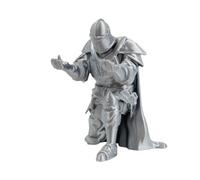 Knight Pen Holder - Medieval Table Decoration | Waterproof Resin Desk Organizer for Executive Pens, Knight Kneeling Statuette for Students Writers Authors, Novelty Desktop Decor Office Home School