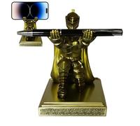 Knight Pen Stand - Classic Medieval Desk Ornament, Decorative Organizer Style, Metal Shield Statue Accent, Desktop Category Feature, Collectible Piece for Authors, Collectors, Classroom