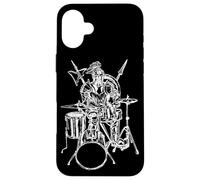 Knight Playing Drums Medieval Drummer Rock Musician Case for iPhone 16 Plus