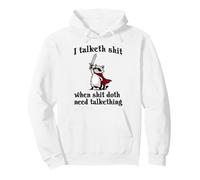 Knight Raccoon I Talketh Shit When Shit Doth Need Talkething Pullover Hoodie