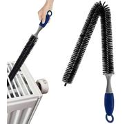 Knight Radiator Cleaner Brush | 75cm Long Reach Dust Removal Tool for Home & Office Radiators | Thin Long Bedndable, Non-Scratch Radiator Duster Brush for Lint & Appliances.
