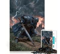 Knight Ready to Fight 1000 Pieces Puzzles for Adults Serene Game Quality Print Pattern Build Home Display (38x26cm)