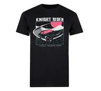 Knight Rider Men's Neon 2001 T Shirt, Black, M UK