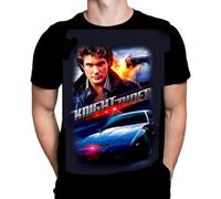 Knight-Rider Mens Tshirt Classic Horror Movie Print, Black Graphic T-Shirt, Film Poster Tee(3X-Large)