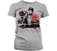 Knight Rider Super Pursuit Mode Girly Tee Damen T-Shirt Heather-Grey