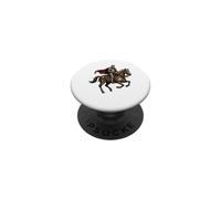 Knight Riding an Armored Horse Skeleton PopSockets Adhesive PopGrip