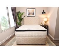 Knight Sleep 3000 Royal Pillowtop 40cm Deep Pocket Sprung Cool Blue Memory Foam Mattress in White | Size: Super King Knight Sleep White Super King