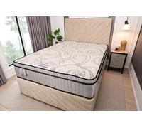 Knight Sleep Luxury 30cm Deep Ruby Pillowtop Mattress With Multiple layers Of Natutal Fillings in White | Size: King Knight Sleep White King