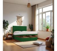 Knight Sleep Paris End Opening Ottoman & Orthopaedic Mattress + 24" Headboard In Emerald Emerald