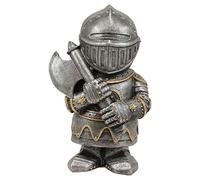 Knight Statues Ornaments,Knight Gnome Guard Garden Sculpture,Renaissance Medieval Knight of The Cross Crusader Figurine,Waterproof Resin Ornament for Yard Lawn Garden Decorations (Dwarf Axeman)