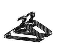 KNIGHT Swivel Hangers 20 Pack Heavy Duty Adult Plastic Coat, Space Saving, Nonslip Coat Hangers Clothes with Suit Trouser Bar and Lips.[Sleek Finish] [Black]