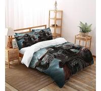 Knight Sword Bedding Set 3D Digital Printing Gothic Themes Duvet Cover Set Chic Breathable Quilt Cover Universal for All Seasons with Pillowcase Double（200x200cm）