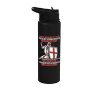 Knight Templar A Warrior of Christ Crusader Warrior Stainless Steel Insulated Water Bottle