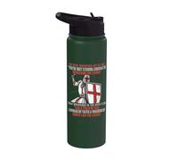 Knight Templar A Warrior of Christ Crusader Warrior Stainless Steel Insulated Water Bottle