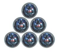 Knight Templar Challenge Coin Armor Red Cross Shield Faith and Bravery Coin Collection (Pack of 6)