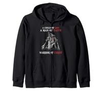 Knight Templar Christian Man Faith A Warrior Of Christ Zip Hoodie