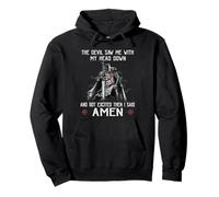 Knight Templar Christian Warrior Of Christ Devil I Said Amen Pullover Hoodie