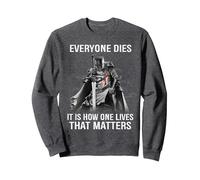 Knight Templar Christians Warrior One Lives That Matter Sweatshirt, Adult Unisex, Dark Heather Grey, X-Large