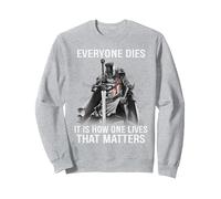 Knight Templar Christians Warrior One Lives That Matter Sweatshirt, Adult Unisex, Heather Grey, Medium