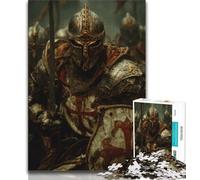 Knight Templar JigsawPuzzle 1000 Pieces for Adults,Challenging To Complete But Fun And Humorous with Matching Poster And Trivia Sheet (50x75cm)