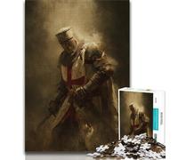 Knight Templar Puzzles for Teenagers Teens 1000pc Puzzle,Pattern Assembly Fun at Home Activities,Birthday Present,Travel Gifts (38x26cm)