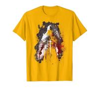 Knight Templar Temple Warrior Crusader Templar T-Shirt, Men, Golden Yellow, Medium