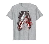 Knight Templar Temple Warrior Crusader Templar T-Shirt, Men, Heather Grey, 3X-Large