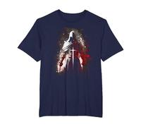 Knight Templar Temple Warrior Crusader Templar T-Shirt, Men's Big and Tall, Navy Blue, 3X Tall