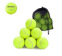 Knight Tennis Balls with Mesh Carrying Bag Pack of 12, 24, 36 & 48 | Pressure less | All Court Types | Sports | Practice | Throwing Machine | Tennis | Cricket Ball | Players | Soft Tennis (48 Pack)