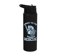 Knight to The Rescue Chess Themed Artwork Stainless Steel Insulated Water Bottle