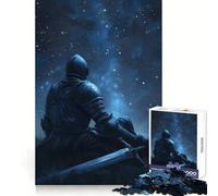 Knight Under Stars Adults 1000 Piece Jigsaw Puzzle Unwind Game Clear Tone Enjoyable Challenge Unique Gift (50x75cm)