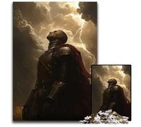 Knight Under Storm 1000 Pieces Puzzles for Adults Paper Jigsaw Perfect for Family Fun on Christmas Thanksgiving Birthdays Easter 1000 PCS(38x26cm)