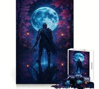 Knight Under The Moonlit Cherry Trees 1000 Piece Jigsaw Puzzles for Teenagers Jigsaw Memory Build True Detail Playful Challenge (38x26cm)