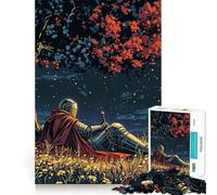 Knight Under The Stars 1000 Piece Jigsaw Puzzles- Reason Skill Smooth Joint Happy Challenge (50x75cm)