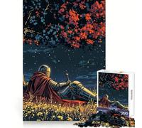 Knight Under The Stars Jigsaw Puzzles for Adults 1000 Pieces Recall Enhancer Creative Play Pattern Build Birthday Gift (38x52cm)