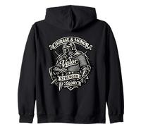 Knight Warrior Valor Strength Zip Hoodie