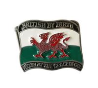 Knight Welsh by the grace of God pewter belt buckle