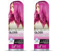 Knight & Wilson Colour-Freedom Gloss Pro 150ml Magenta Semi-Permanent Hair Colour - Ultra-Vibrant Vegan Colour Mask with PurePlex | Ammonia Free Colour Lasts Up To 6-10 Washes (Pack of 2)