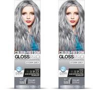Knight & Wilson Colour-Freedom Gloss Pro 150ml Storm Grey Semi-Permanent Hair Colour - Ultra-Vibrant Vegan Colour Mask with PurePlex | Ammonia Free Colour Lasts Up To 6-10 Washes (Pack of 2)