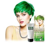 Knight & Wilson Colour-Freedom Green Emerald Semi-Permanent Hair Colour Ultra-Vibrant Vegan Colour Mask with Shine Booster Complex Ammonia Free lasts Up To 6-10 Washes, 150ml,Packaging may vary
