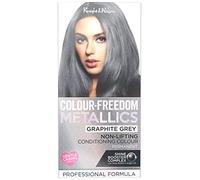 Knight & Wilson Colour Freedom Metallic, Long Lasting, Permanent Graphite Grey Hair Dye, Infused with Shea Butter and Argan Oil for Shiny Conditioned Hair. 100% grey coverage.