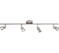 Knightbridge 230V GU10 Quad Bar Spotlight-Brushed Chrome