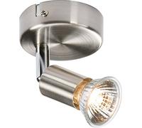 Knightbridge 230V GU10 Single Spotlight - Brushed Chrome, NSPGU1BC