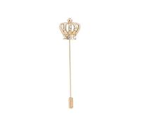 Knighthood Brooch Lapel Pin for Men Elegant Crystal Crown Lapel Pin Badge Coat Suit Wedding Gift Party Shirt Collar Accessories