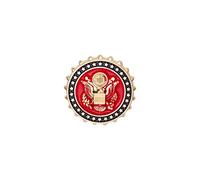 Knighthood Brooch Lapel Pin for Men Gold Badge with Star Crowned Eagle and Red Enamel Detailing Lapel Pin Badge Coat Suit Wedding Gift Party Shirt Collar Accessories
