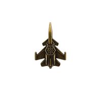 Knighthood Fighter Jet Aircraft Lapel Pin Bronze Badge Coat Suit Wedding Gift Party Shirt Collar Accessories Brooch for Men